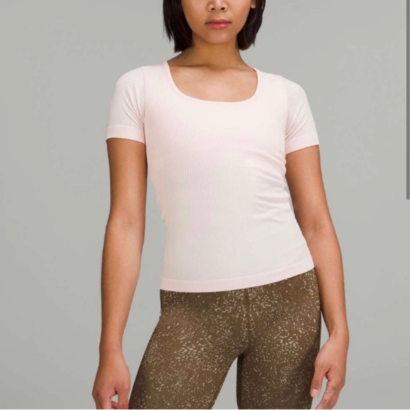 lululemon athletica Tops - Lululemon Ebb to Street Short Sleeve Shirt
Strawberry Milkshake 10